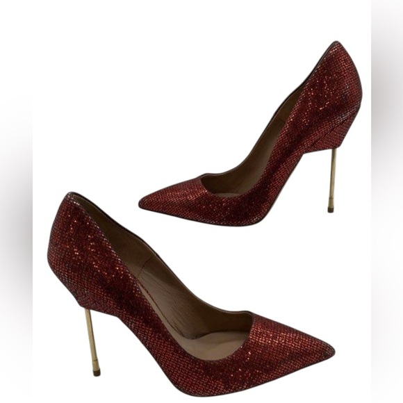 Kurt Geiger Glittering Red Heels - Picture 1 of 6